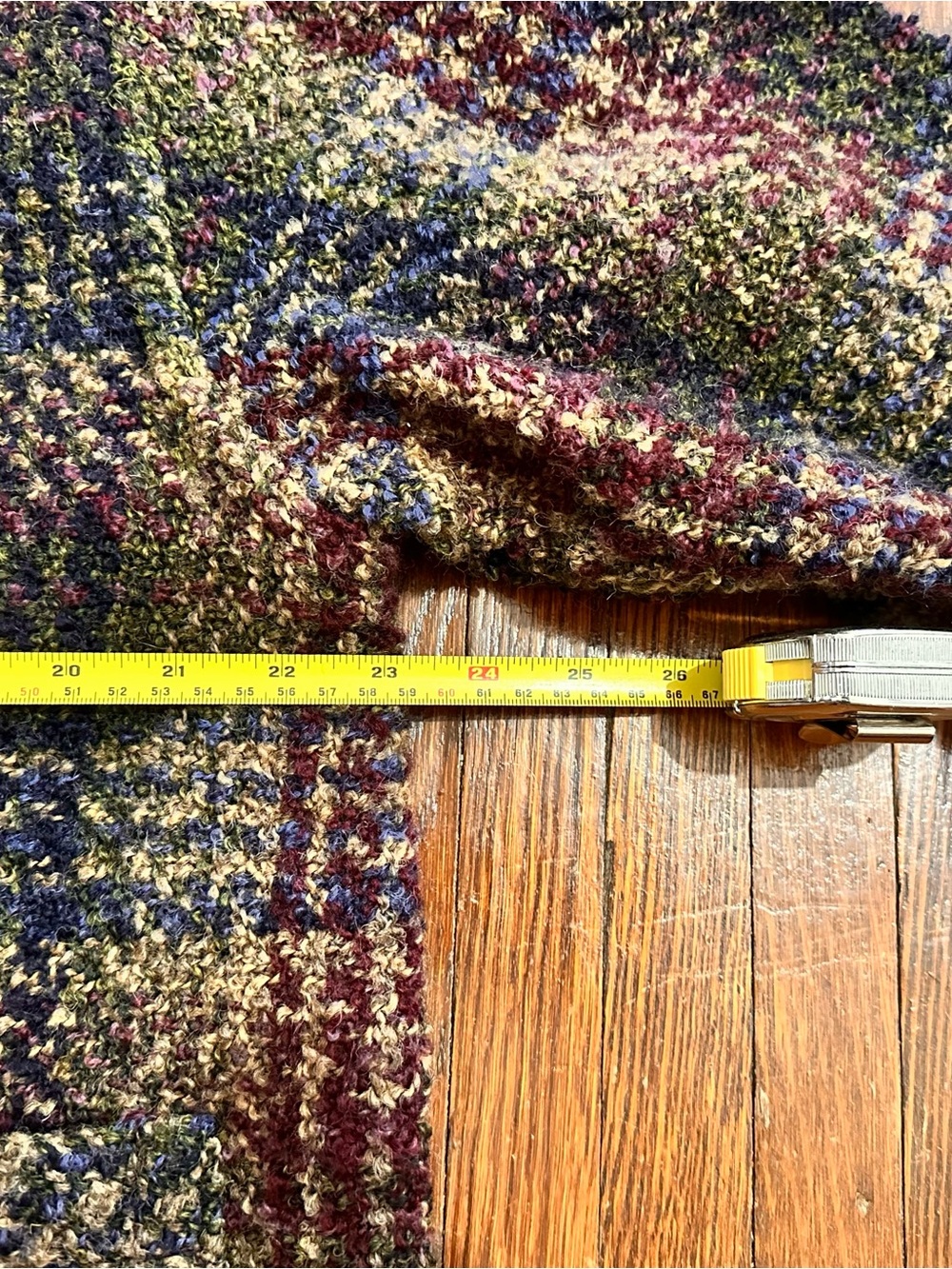 XL Women’s Weave Of The Irish Wool Blend Plaid Purple Multicolor Buttoned Jacket - Picture 4 of 7